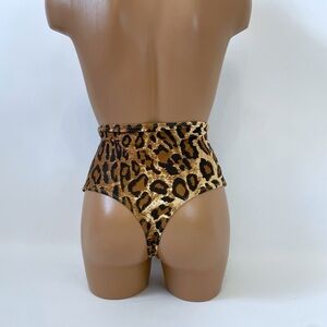 Leopard Print High-Waisted Bikini Bottom